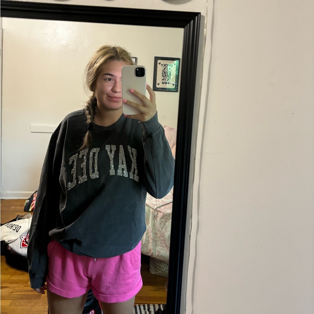kappa delta bedazzled patch crewneck